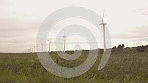 Power Windmills in France video 4K stabilise