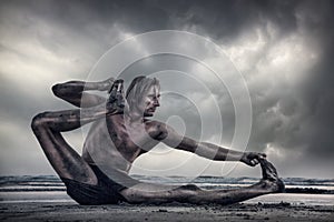 Power Yoga on the beach photo