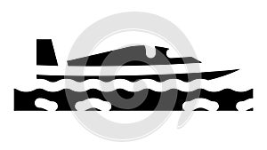 powerboating water sport glyph icon animation