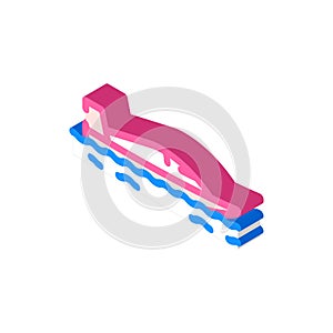 powerboating water sport isometric icon vector illustration