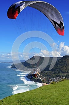 Powered Paraglider Takeoff