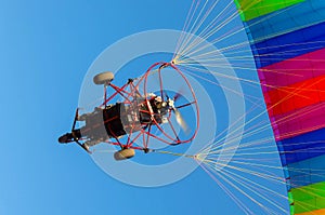 Powered Paraglider from underneath view