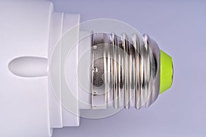 Powerful 35W LED light bulb detail isolated on white