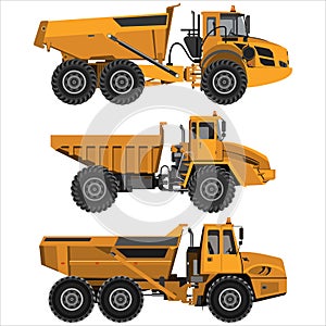 Powerful articulated dump truck