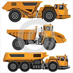 Powerful articulated dump truck