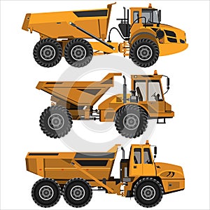 Powerful articulated dump truck