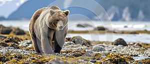 Powerful Bear Victorious As It Secures Fresh Food By The Coast