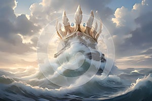 Epic Fantasy Beast in Dramatic Scene - AI generated