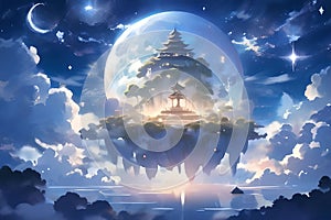 Epic Fantasy Beast in Dramatic Scene - AI generated