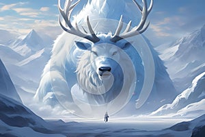 Epic Fantasy Beast in Dramatic Scene - AI generated