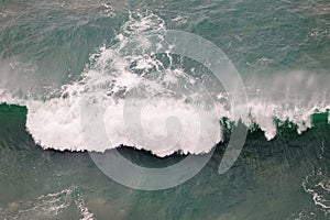 Powerful big wave, Pacific ocean