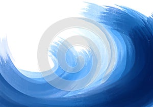 Powerful blue ocean wave background