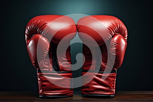 Powerful boxing gloves poster, room for text