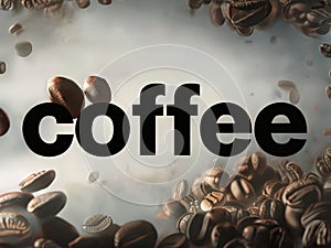 Powerful Brew A Visual Journey Through Roasted Coffee Beans and Bold Typography