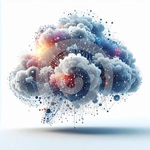 Futuristic Big Data Cloud Explosion