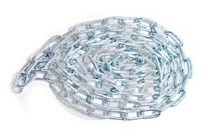 Powerful chain on a white background