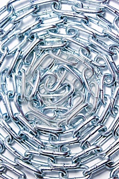 Powerful chain on a white background