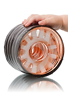 Powerful coaxial cable