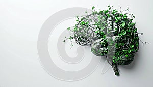 Growth Mindset Concept with Green Brain