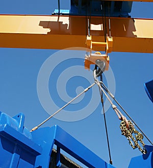 Powerful crane hook.