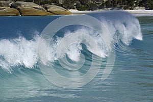 Powerful crashing wave photo