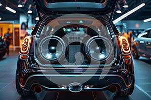 Powerful custom audio system in the car