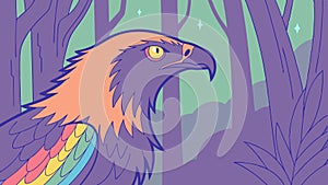 Striking Eagle Head Profile with Intense Gaze, vector design Generative AI