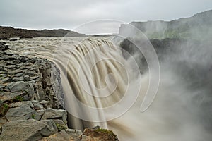 Powerful Dettifoss waterfall in Iceland