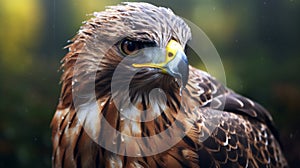 Powerful And Emotive Portraiture Of A Rain-soaked Hawk