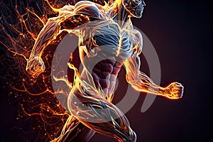 Powerful Energy In The Human Body Highly Detailed - Generative AI