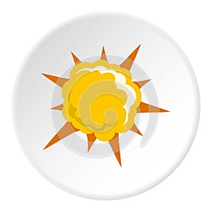 Powerful explosion icon circle