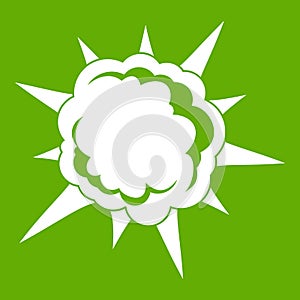 Powerful explosion icon green