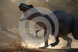 A powerful and fierce T-Rex dinosaur - AI Generated