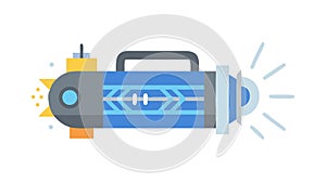 Powerful Flashlight Beam, Illumination and Discovery, vector design Generative AI