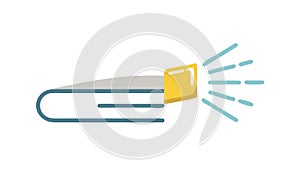 Powerful Flashlight Beam Illumination Icon, vector design Generative AI