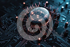 powerful futuristic computer processor generative ai