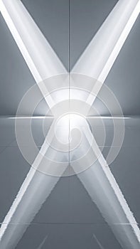 Futuristic XShaped Architectural Light Structure