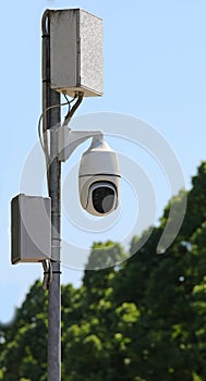 HD camera for controlling passers-by in the city photo