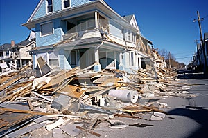 Powerful hurricane unleashes havoc, causing widespread destruction in a coastal town