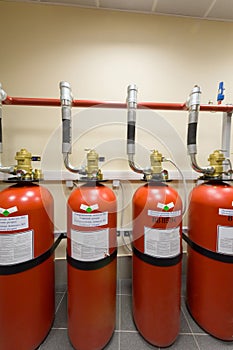 Powerful industrial fire extinguishing system.