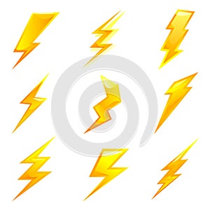 Powerful lightning bolts photo