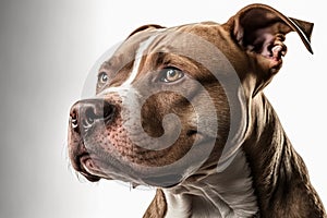 Powerful and Loyal: Pitbull Dog Portrait