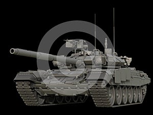 Powerful military tank - urban gray color