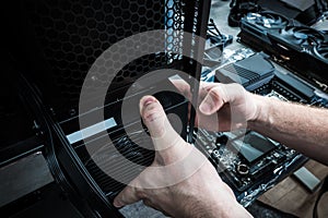 Powerful Modern Desktop Computer Workstation Building