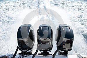 Powerful motor for sports boat