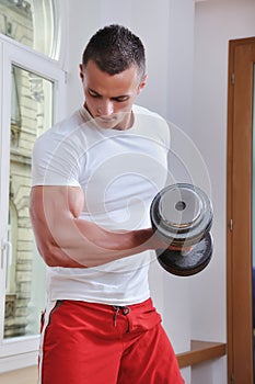 Powerful muscular man