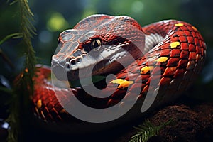 Powerful Phyton snake. Generate Ai