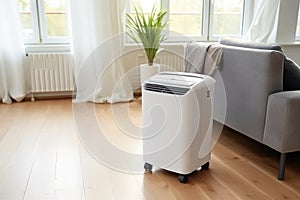 a powerful portable air conditioner in a living room