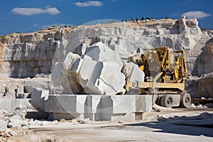 Powerful Quarry machinery mine. Generate Ai