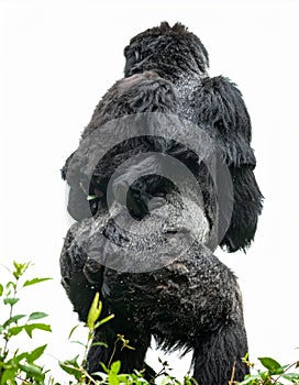 Powerful Silverback Gorilla from Behind